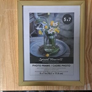 Three 5x7 Gold Photo Frames